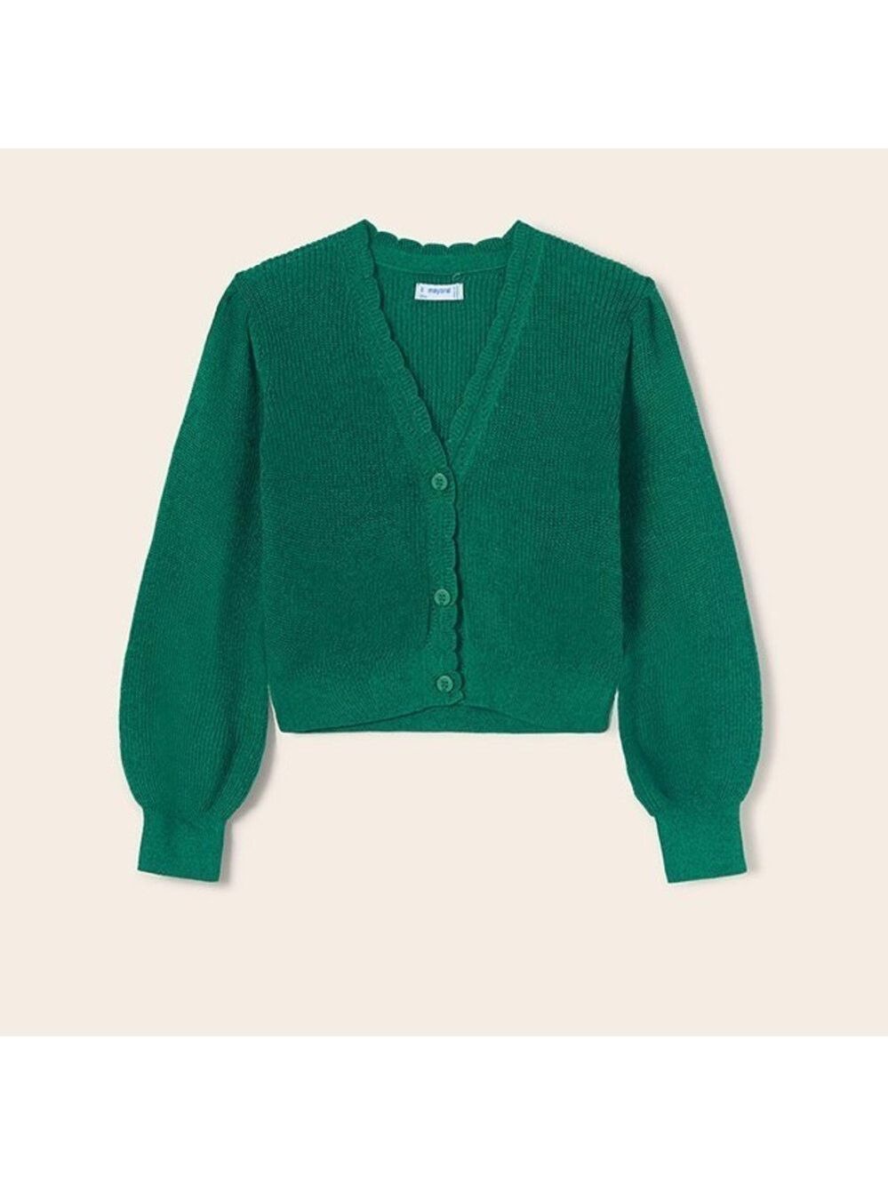 Mayoral Emerald Button-Up Kids Sweater